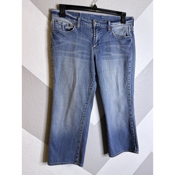 Lucky Brand Denim - Lucky Brand Blue Jeans 12/31 Mid Rise Gene Montesano Classic Rider Sugar Crop